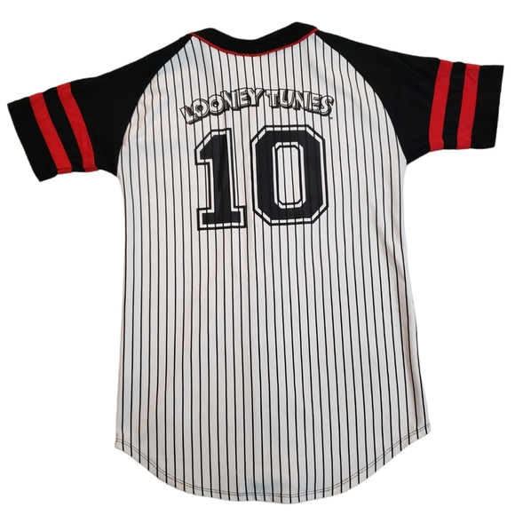 RARE VTG Looney Tunes Logo Baseball Jersey - Picture 2 of 6